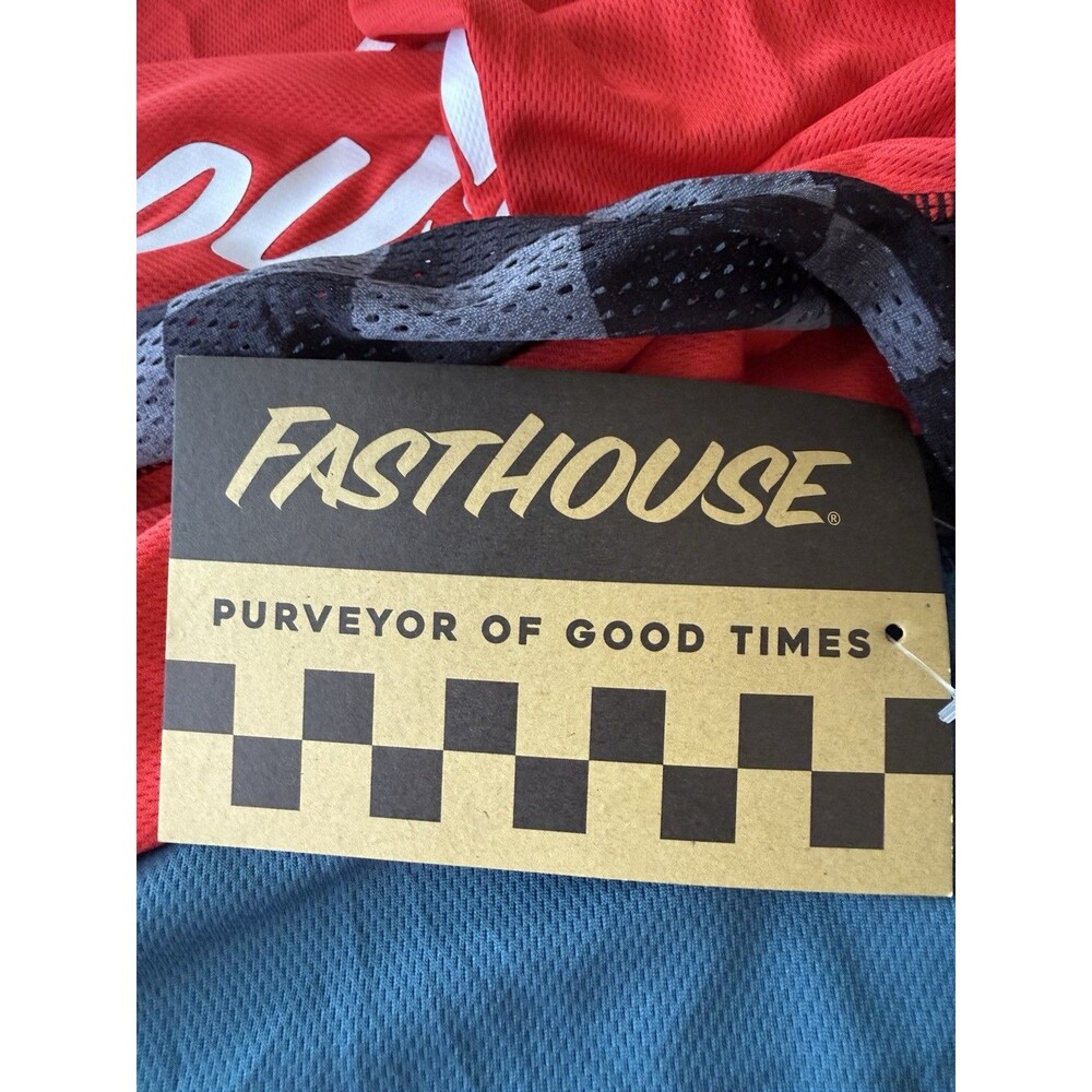 Grindhouse Fasthouse Omega Jersey Size 3X 2802-4113 Red White Blue Cycling - Picture 5 of 10